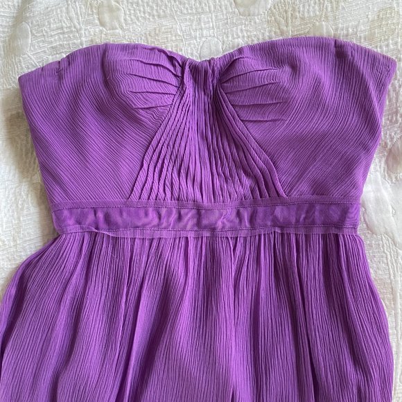 BCBG Strapless Lilac Evening Gown - Picture 2 of 3